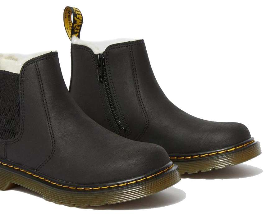 Dr. Martens JUNIOR FUR-LINED 2976 LEONORE CHELSEA BOOTS 25367001