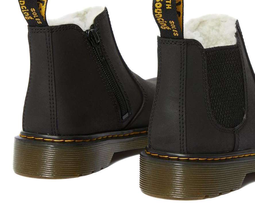 Dr. Martens JUNIOR FUR-LINED 2976 LEONORE CHELSEA BOOTS 25367001