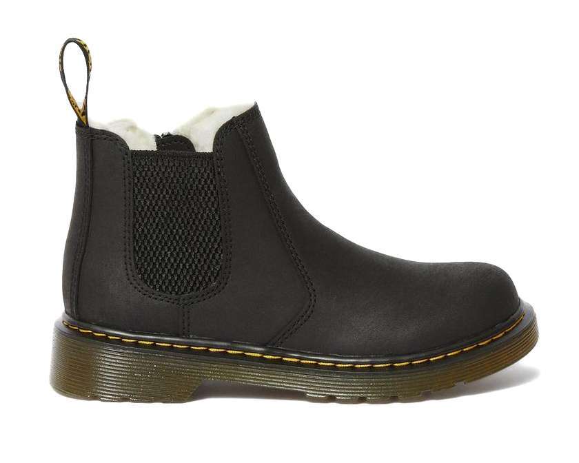 Dr. Martens JUNIOR FUR-LINED 2976 LEONORE CHELSEA BOOTS 25367001