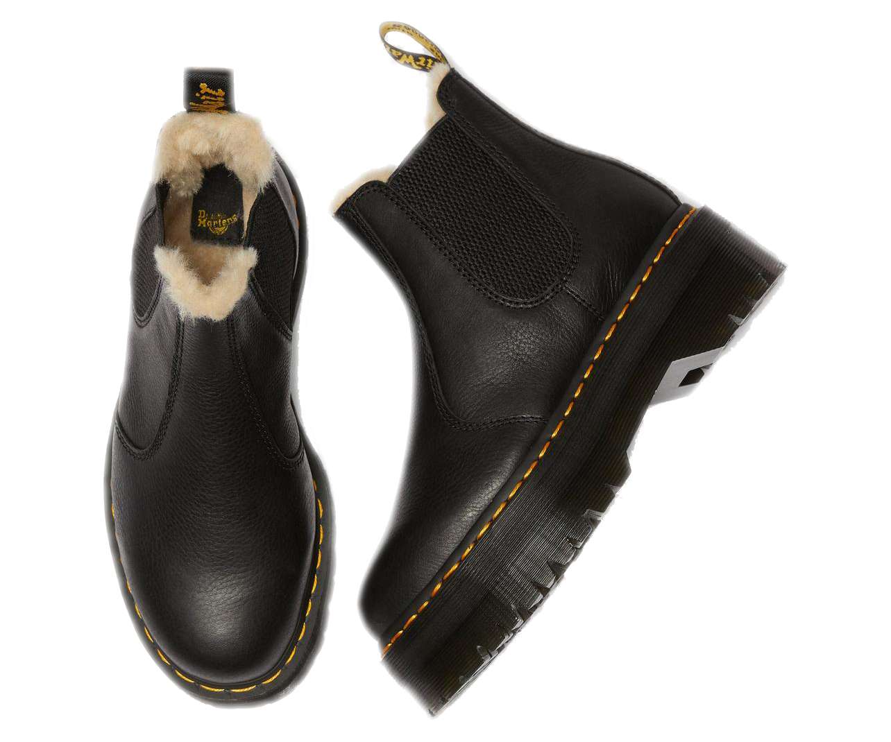 Dr. Martens 2976 FAUX FUR LINED PLATFORM CHELSEA BOOTS (25635001)