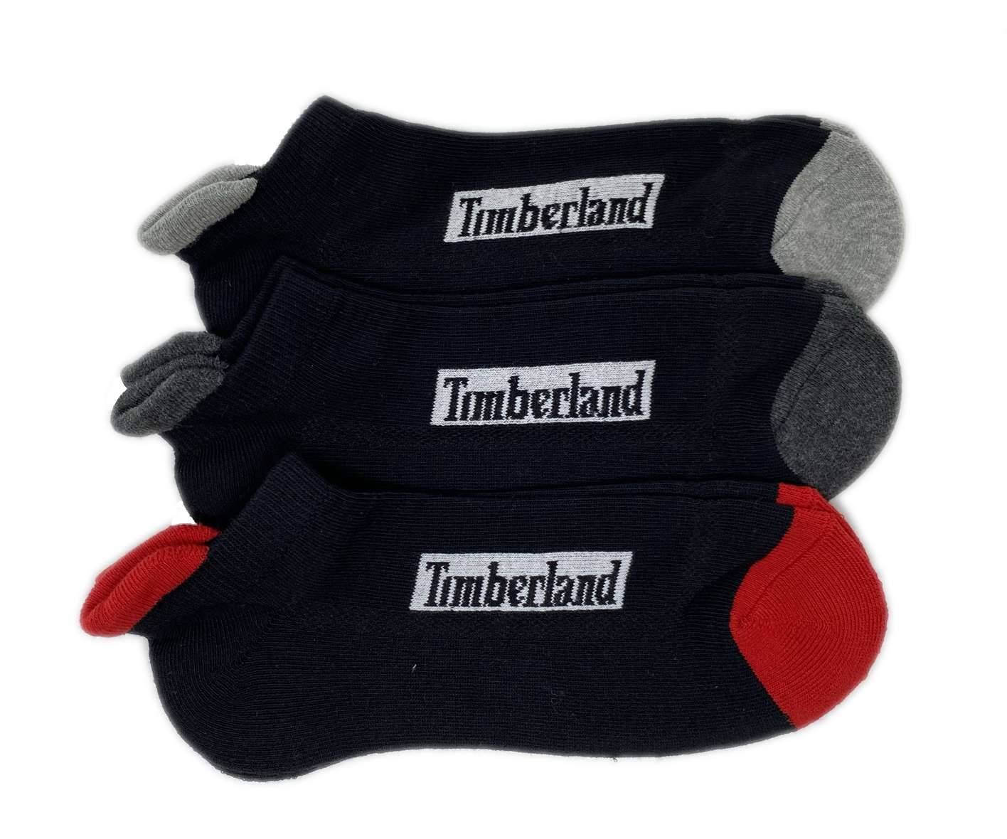 Timberland Men's Cushioned No Shoe Socks 3 pack