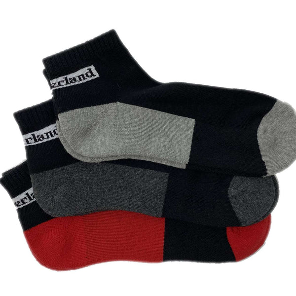 Timberland Men's Cushioned Quarter Crew Socks 3 pack
