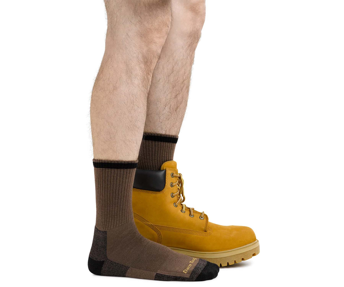 Darn Tough Men's Fred Tuttle Micro Crew Midweight Work Sock - Timber (2005-C Timber 0722)