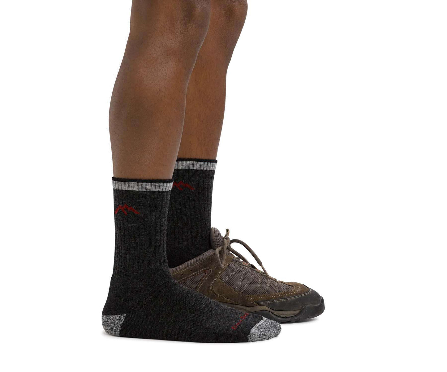 Darn Tough Men's Hiker Micro Crew Midweight Hiking Sock - Olive (1466-C Olive 0722)