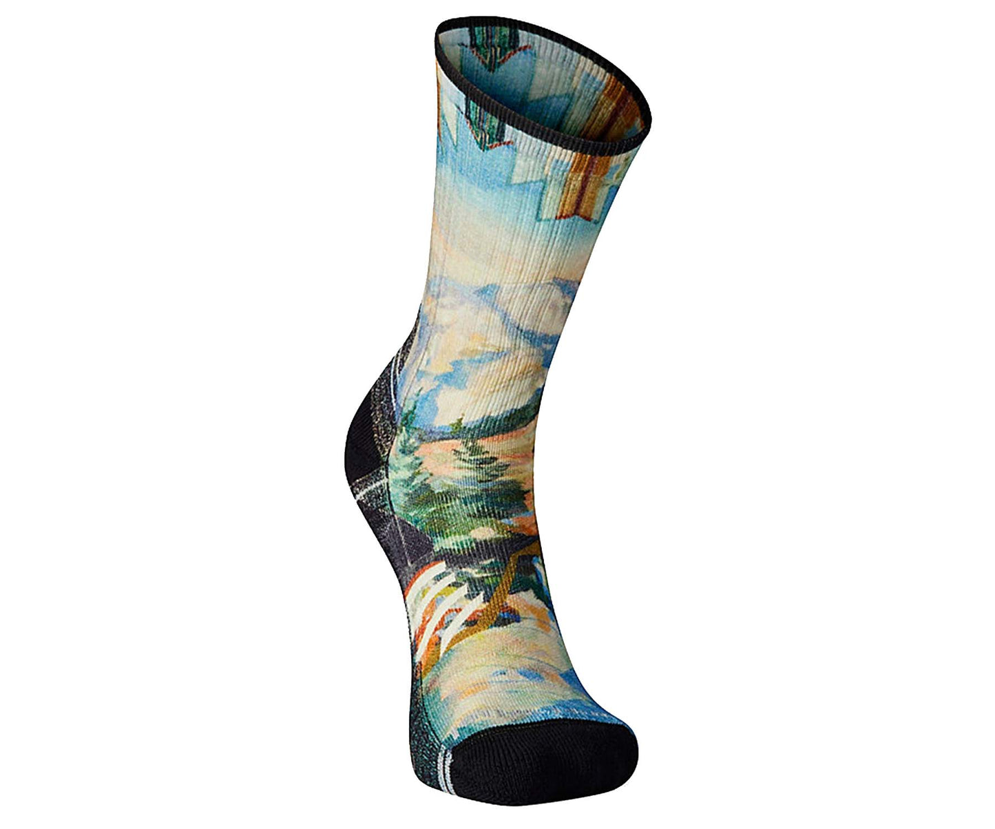 Smartwool Hike Light Cushion Mountain Print Crew Socks (SW001617-G61 0822)