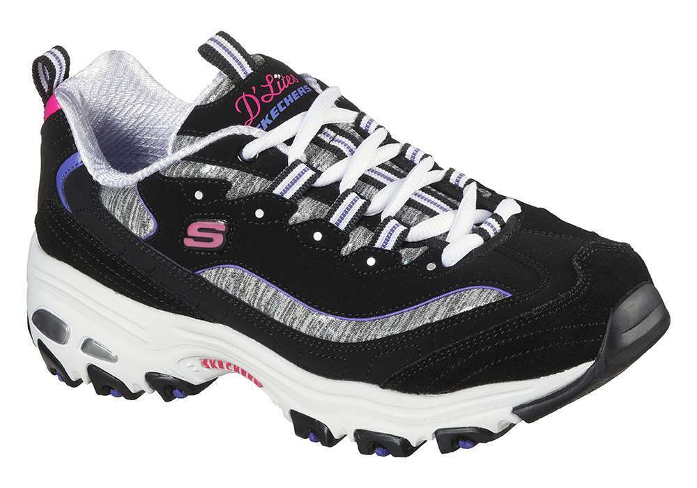 Skechers D'Lites Sparkling Rain Black Purple 149060BKPR