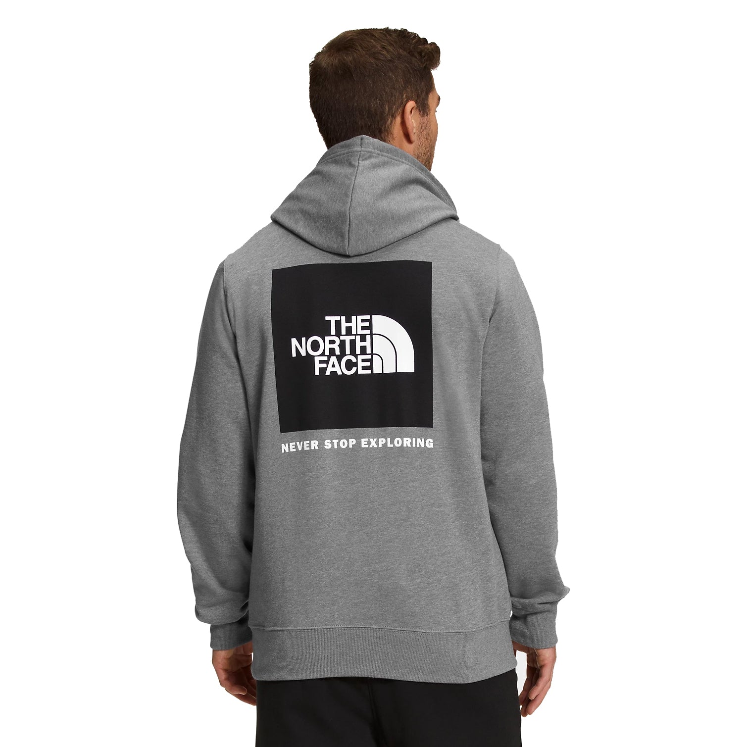 The North Face Men’s Box NSE Pullover Hoodie TNF Medium Grey Heather - TNF Black