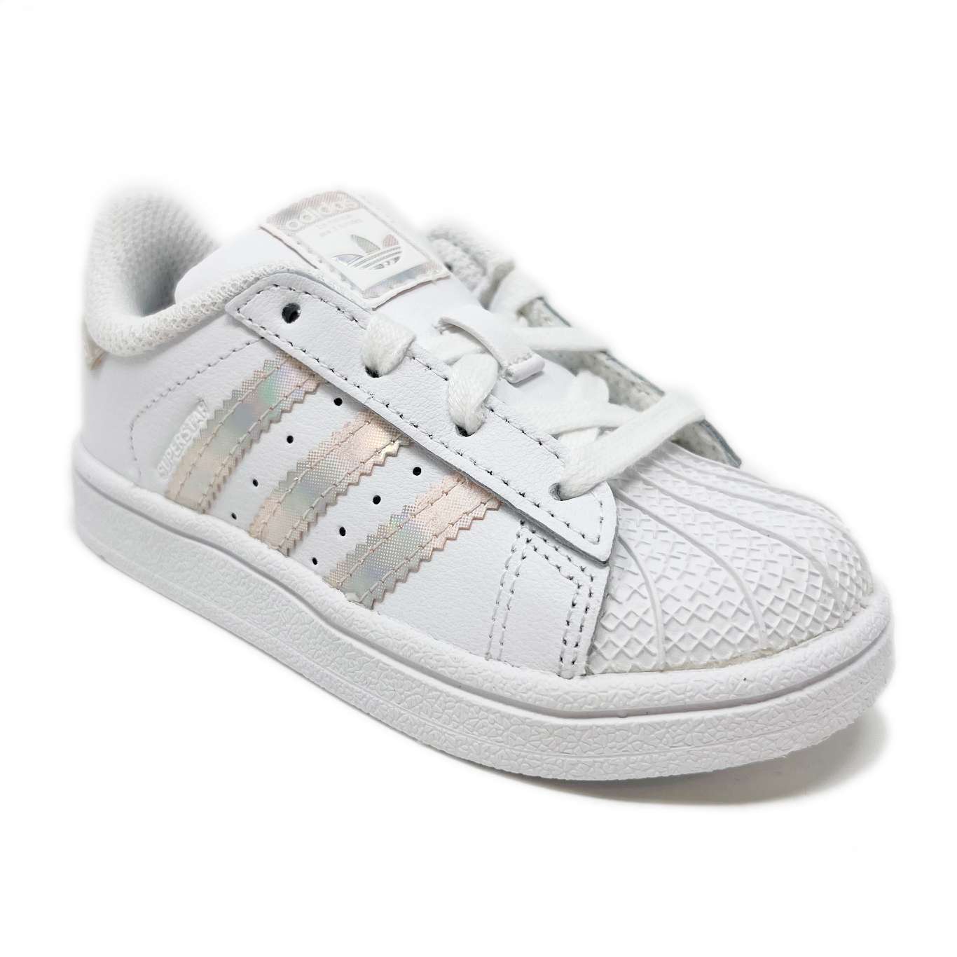 adidas Kids Infant Superstar shoes - Iridescent / White