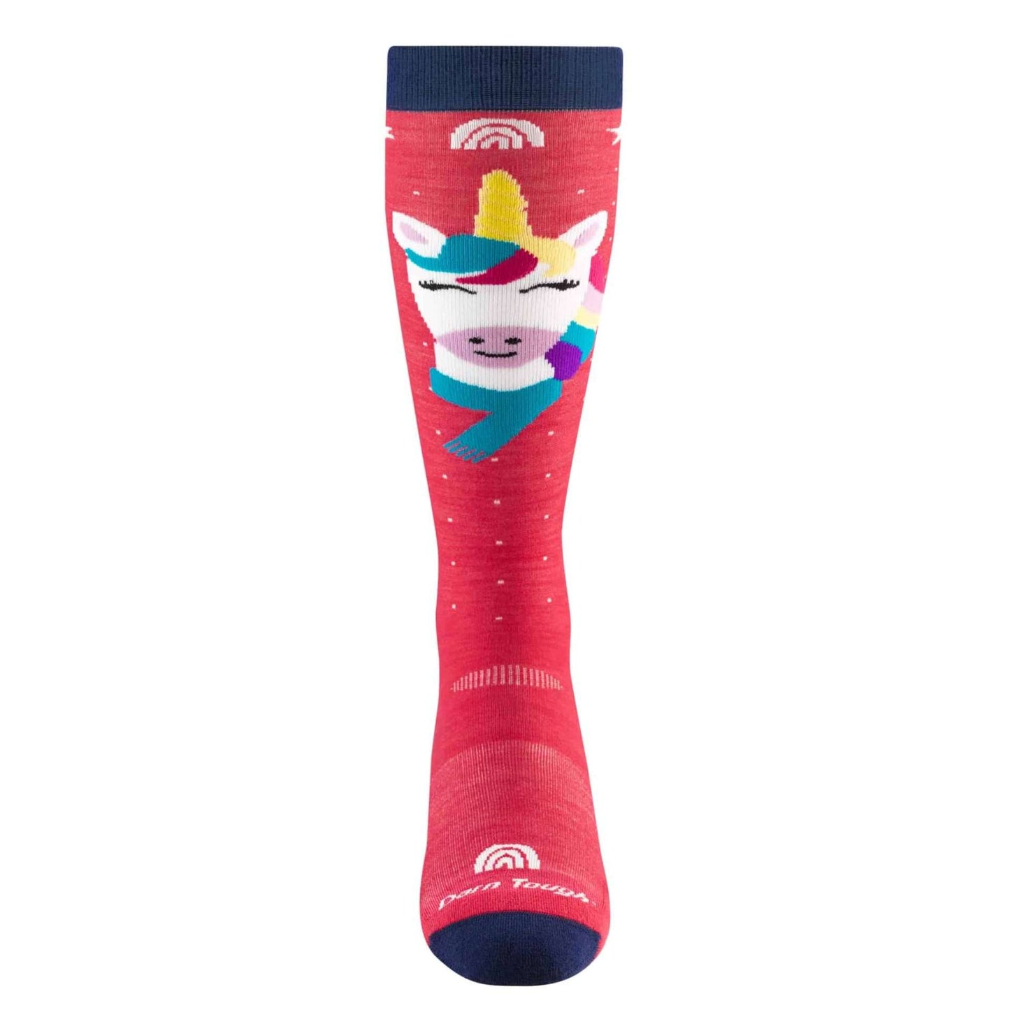 Darn Tough Kids Magic Mountain Over-The-Calf Midweight Ski & Snowboard Sock - Rasberry