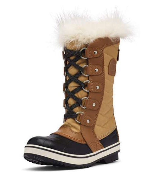 SOREL - Youth Tofino II Winter Snow Boots with Faux Fur Cuff (Black/Quarry)