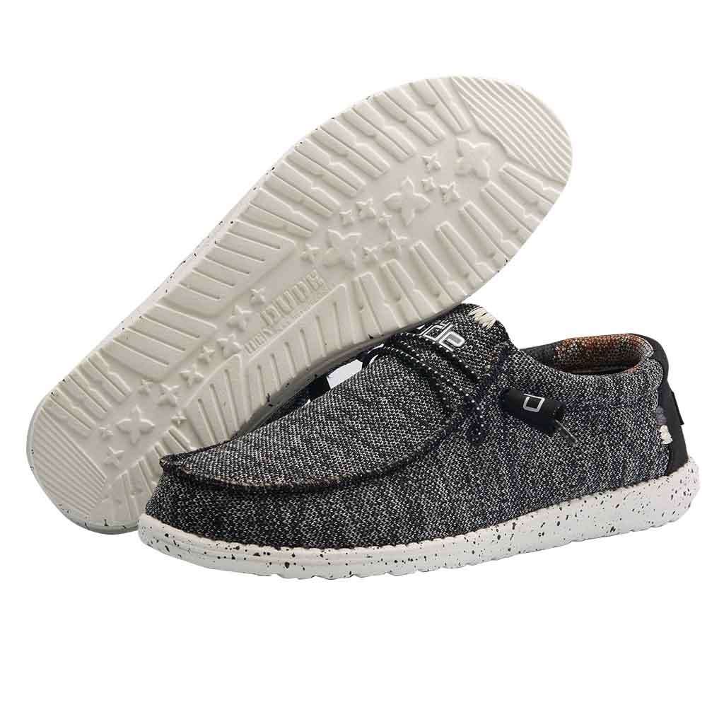 Hey Dude Wally Sox Shoes - Black White