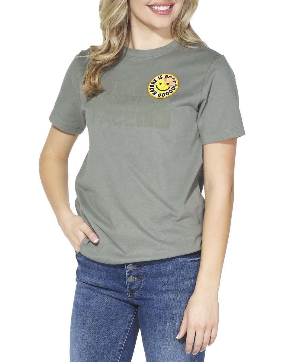 The North Face Women's Short Sleeve Patches T-Shirt (Agave Green)