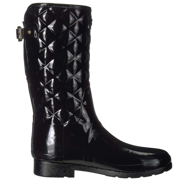 Hunter Women's Refined Slim Fit Adjustable Quilted Short Rain Boots