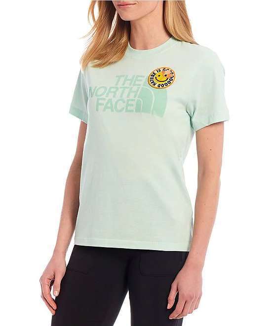 The North Face Women's Short Sleeve Patches T-Shirt (Agave Green)