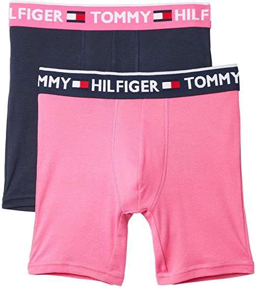 Tommy Hilfiger Men's Bold Cotton 2-Pack Boxer Brief (Bright Rose)