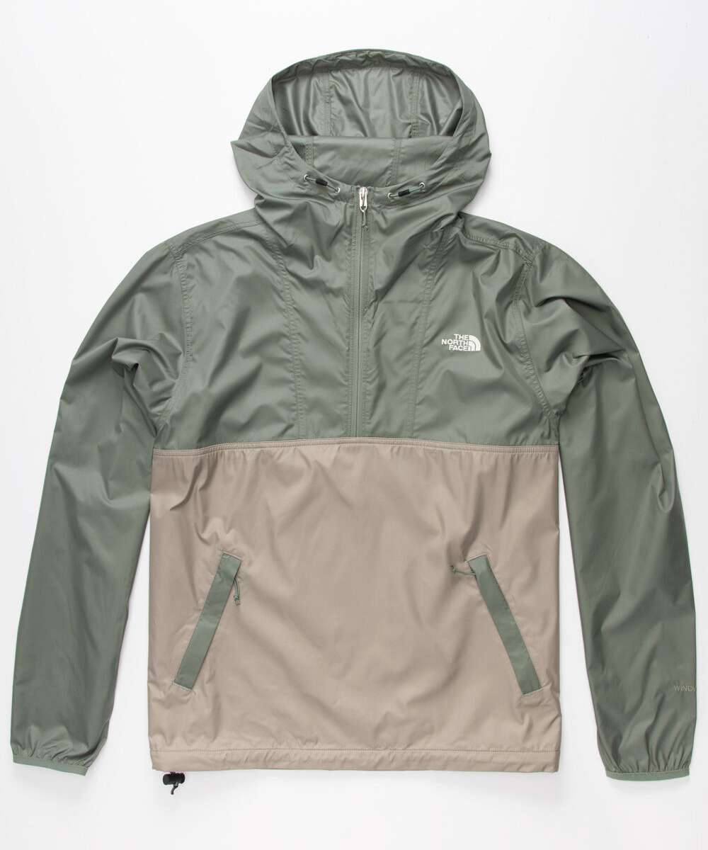 The North Face Men's Cyclone Anorak Rain Gear NF0A5A3HOHF Agave Green/Mineral Grey