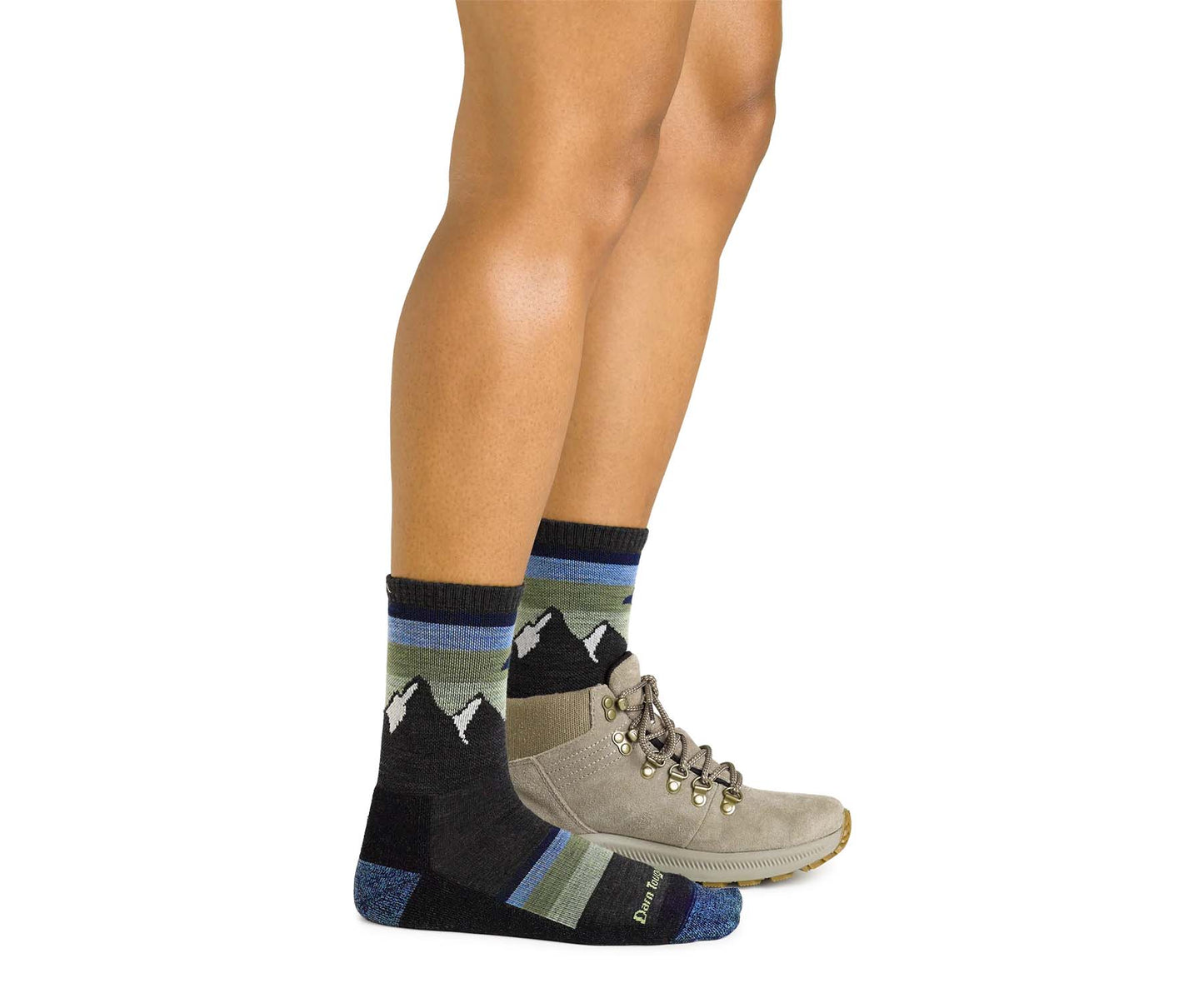 Darn Tough Women's Sunset Ledge Micro Crew Lightweight Hiking Sock (5005-C Taupe 0722)