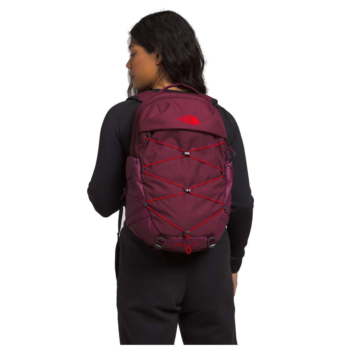 The North Face Women’s Borealis Backpack - Boysenberry Light Heather/Fiery Red