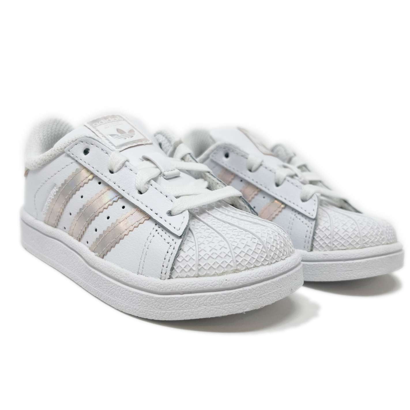 adidas Kids Infant Superstar shoes - Iridescent / White