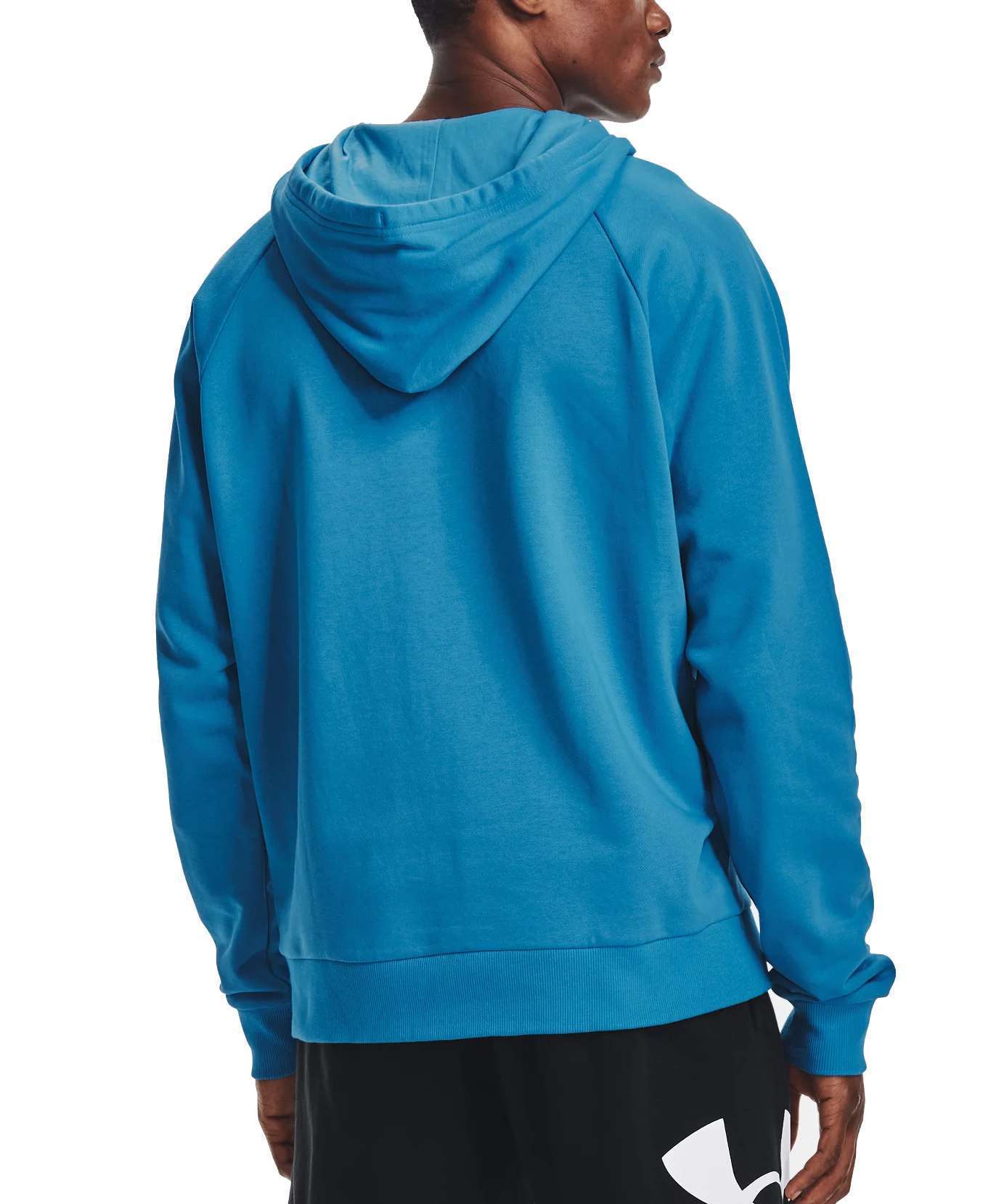 Under Armour Men's UA Rival Fleece Big Logo Hoodie 1357093-422 Radar Blue / White