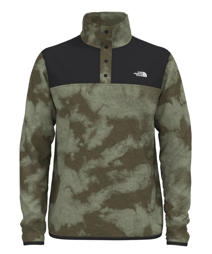 The North Face Men's Printed TKA Glacier Snap-Neck Pullover