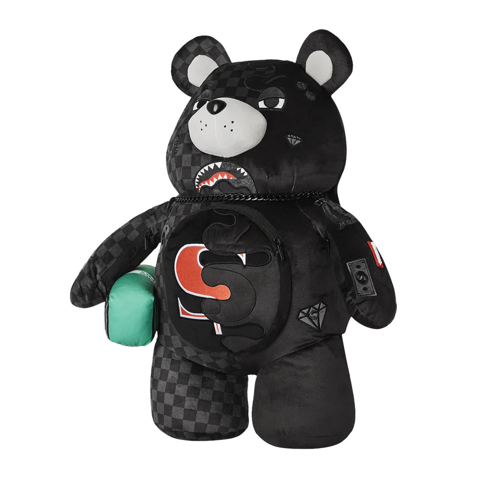 Sprayground UNFINISHED CHECK TEDDY MONEY BEAR image 1