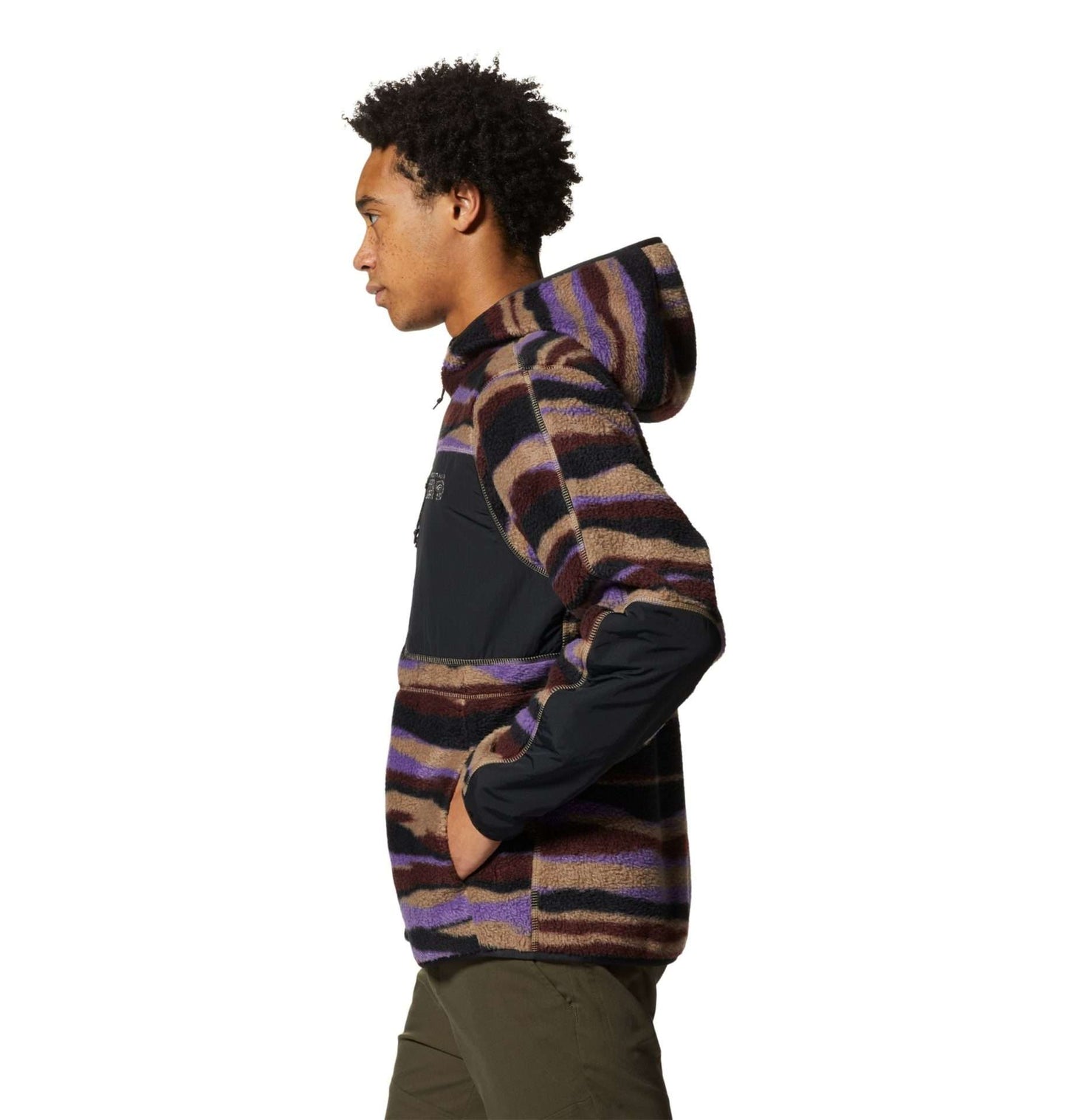 Mountain Hardwear Men's HiCamp Fleece Hoody, 2002931, Trail Dust Landscape