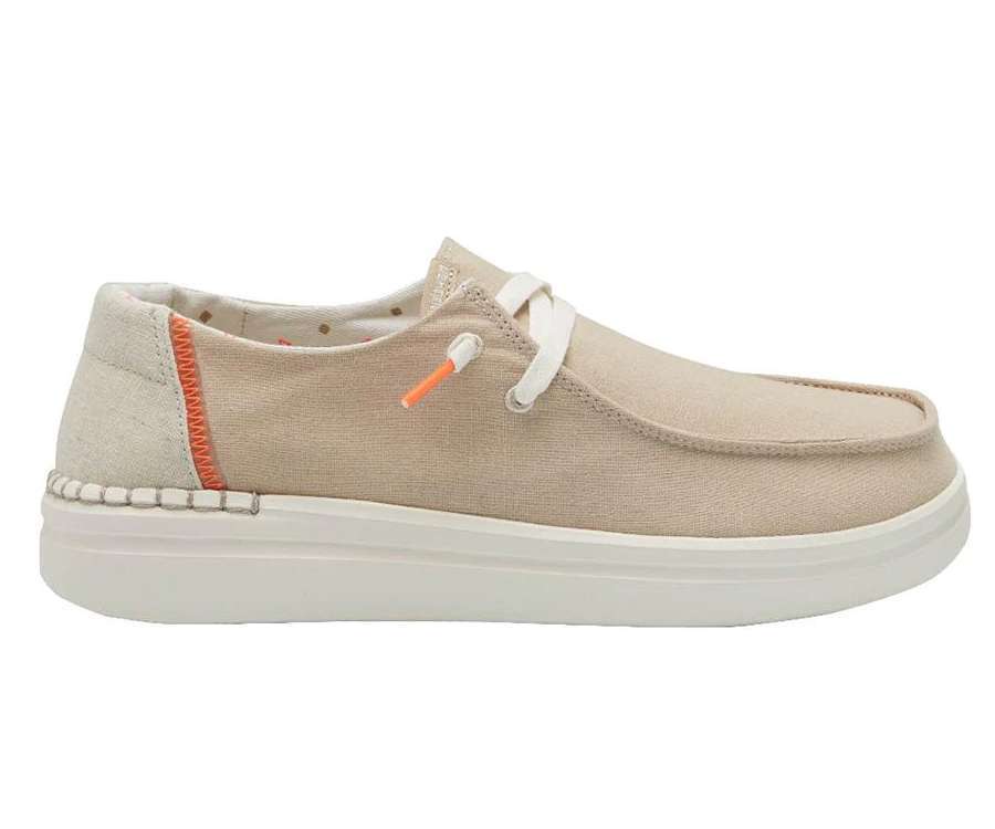Hey Dudes Women's Wendy Rise Chambray Shoe - Tan Orange