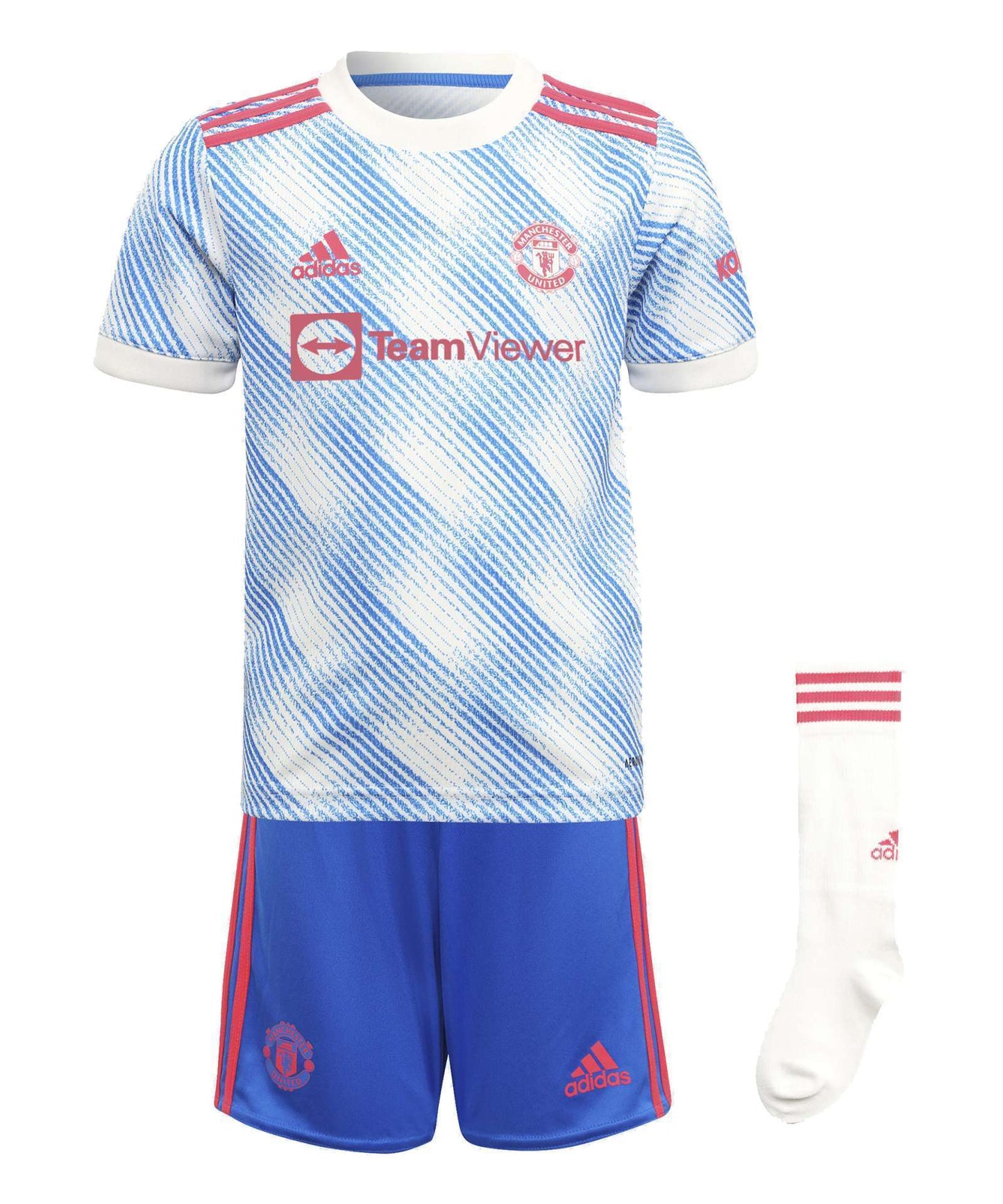 adidas Kid's Unisex MANCHESTER UNITED 21/22 AWAY MINI KIT