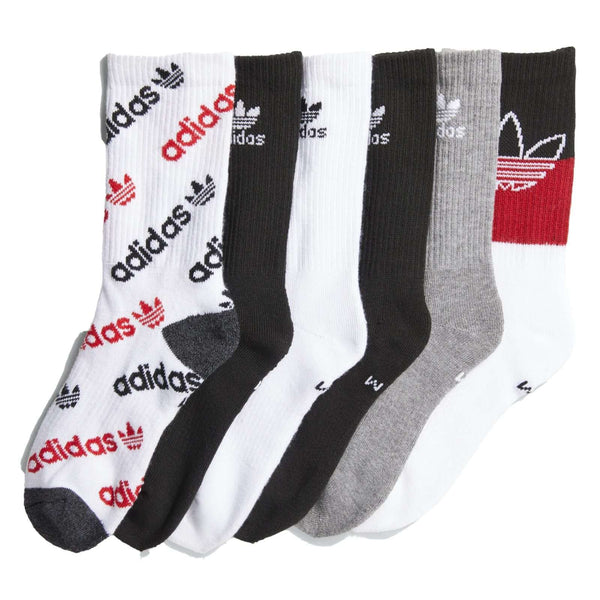 adidas Originals Kid's MIXED CREW SOCKS 6 PAIRS