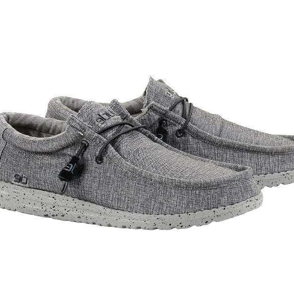 Hey Dude Men's Wally Stretch Shoes - Steel