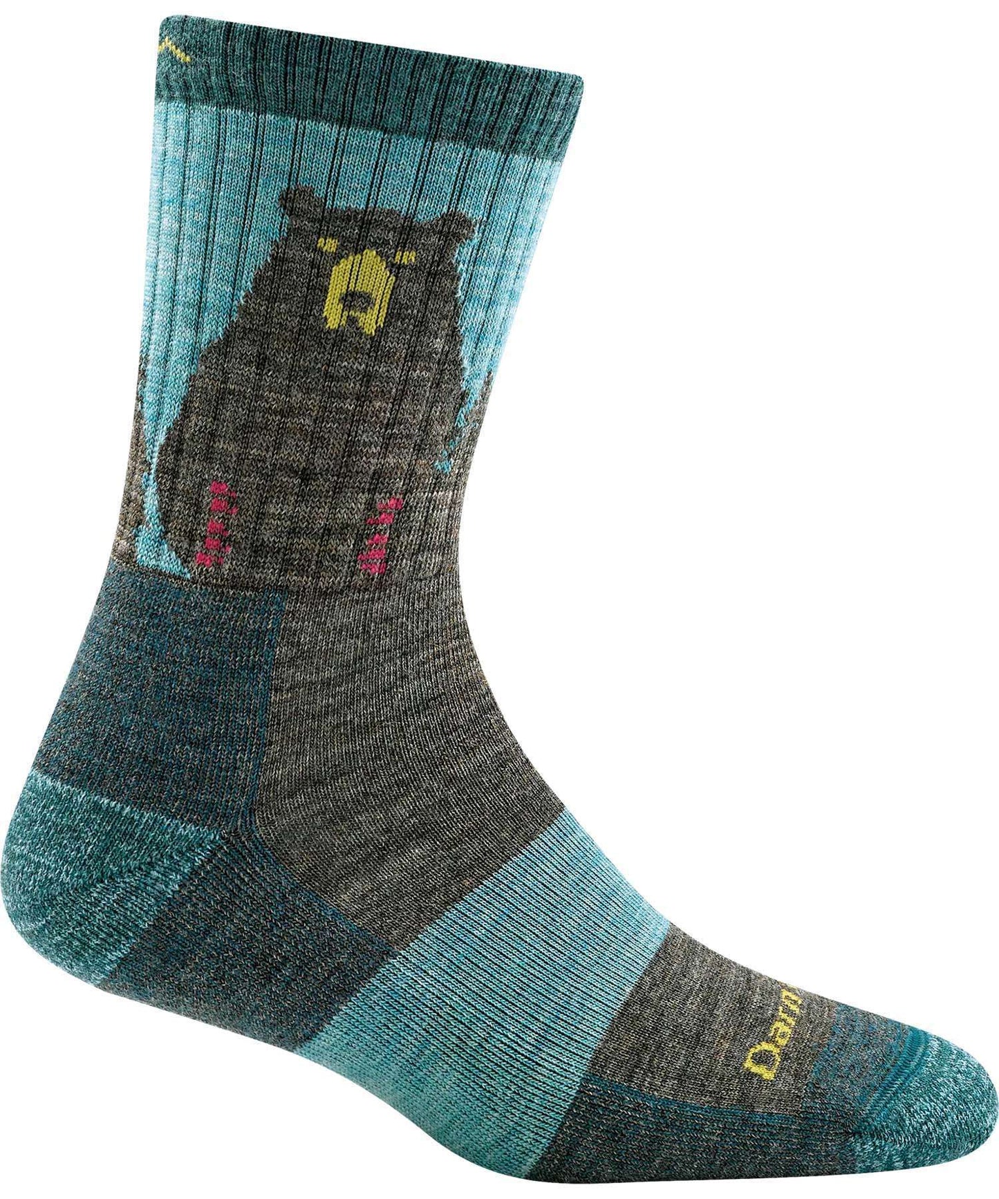 Darn Tough Women's Bear Town Micro Crew Lightweight Hiking Sock - Aqua