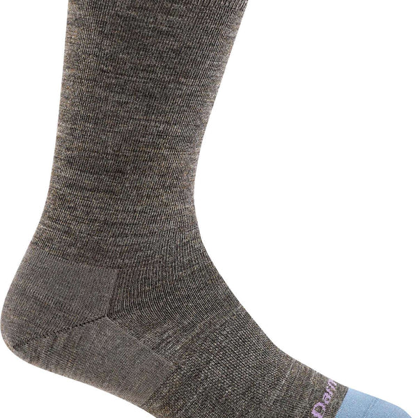 Darn Tough Women's Solid Basic Crew Lightweight Lifestyle Socks - Taupe