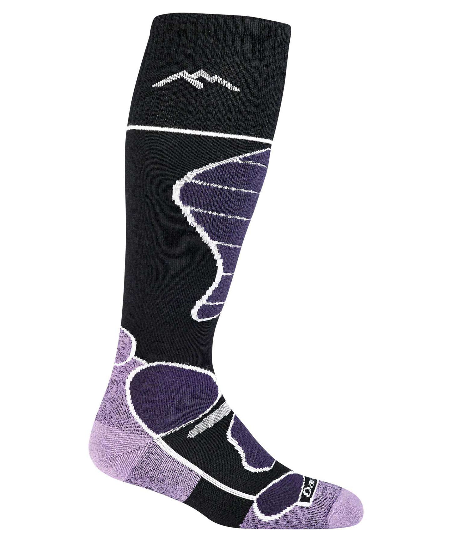 Darn Tough Women's Function 5 Over-the-Calf Midweight Ski & Snowboard Sock - Black