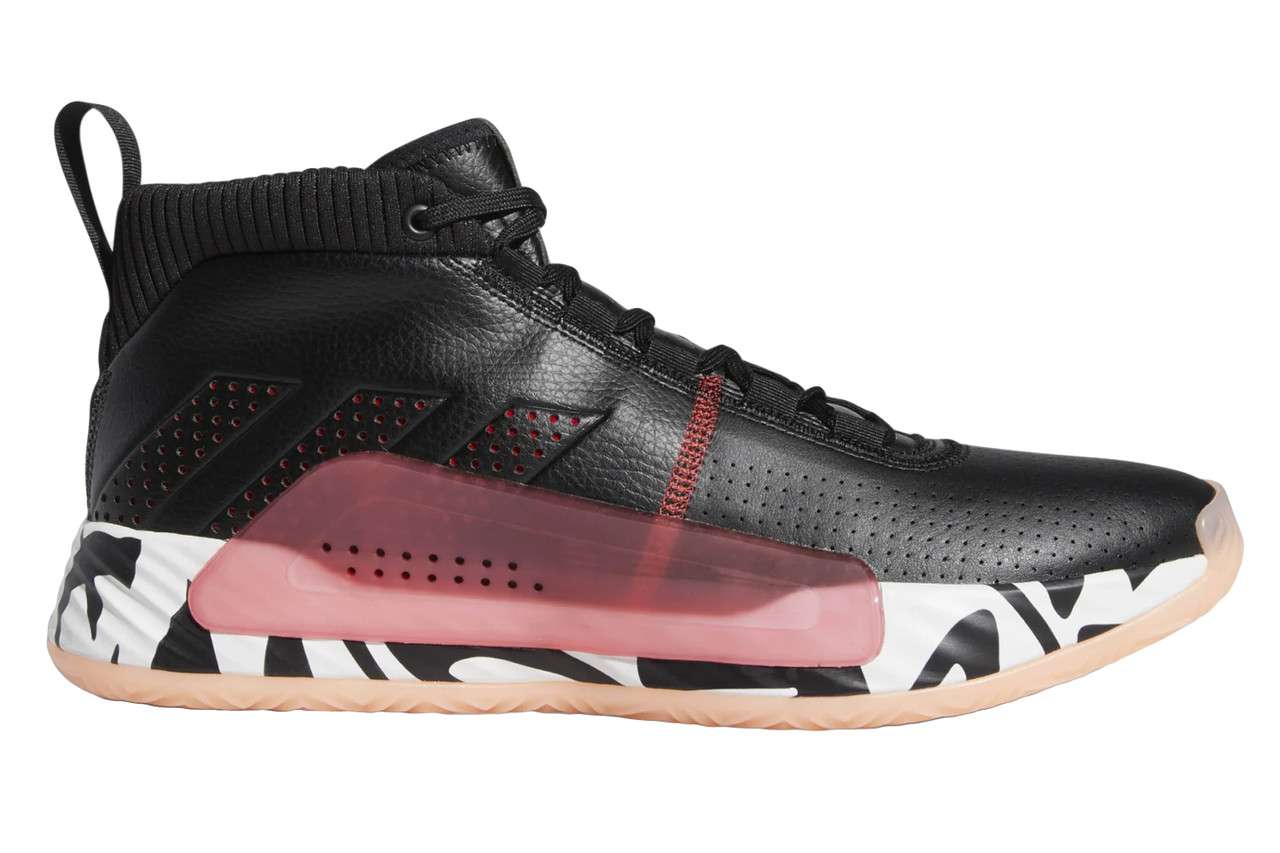 Adidas Men's Dame 5 Shoes (Black / White / Scarlet)