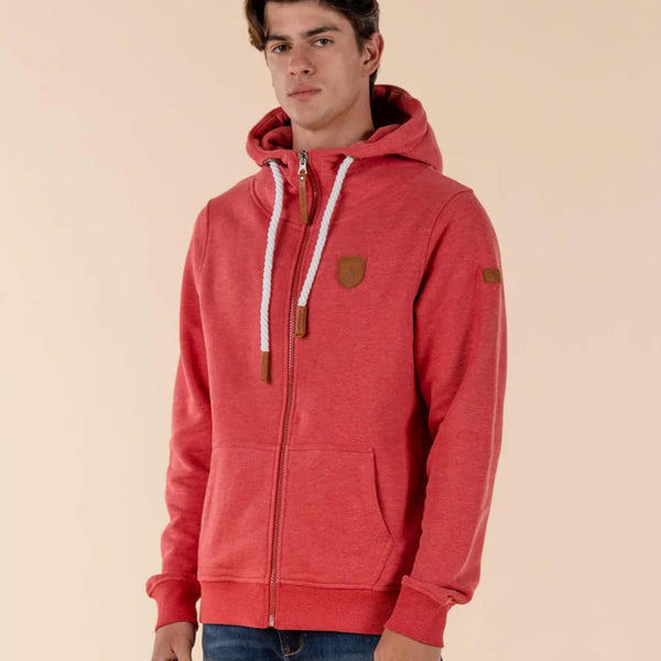 Wanakome Men's Zeus Zip Hoodie - Crimson