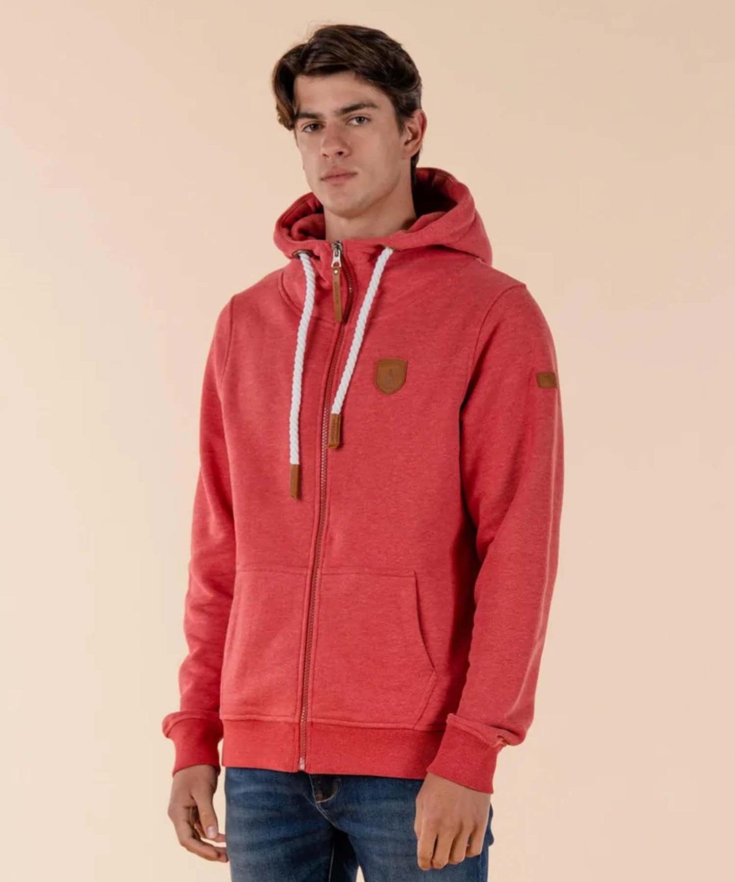 Wanakome Men's Zeus Zip Hoodie - Crimson