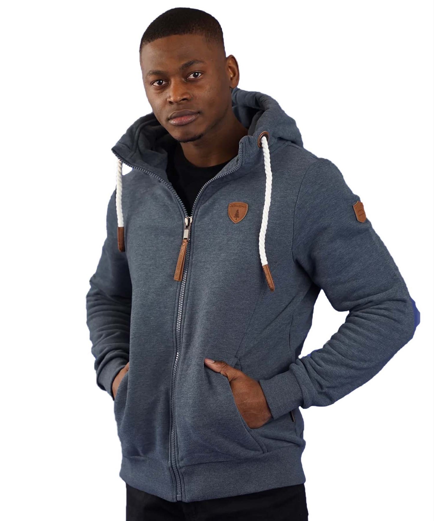 Wanakome Men's Zeus Zip Hoodie - Dark Heather Gray