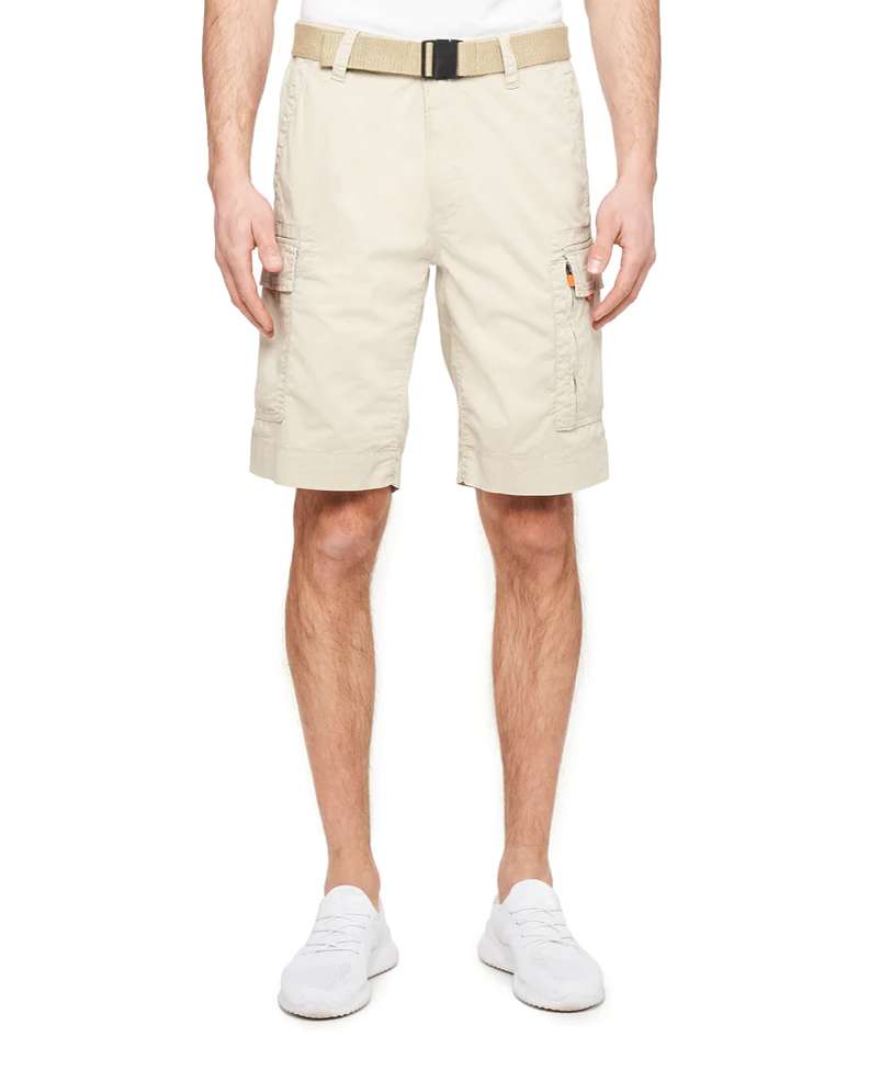 WearFirst Men's Roam Stretch Cotton Belted Shorts