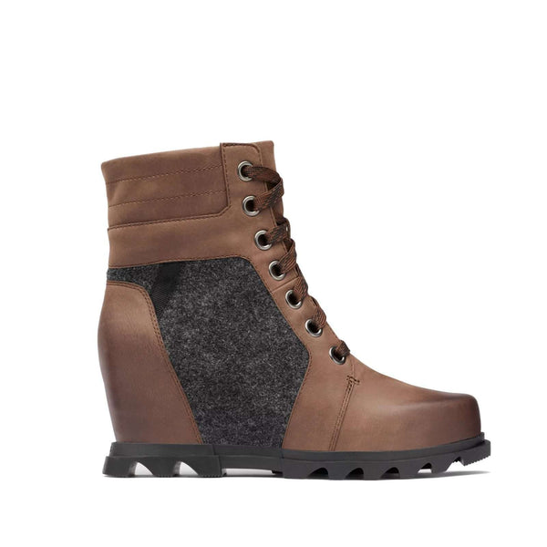 SOREL WOMEN'S JOAN OF ARCTIC  WEDGE III LEXIE BOOTIE- Tobacco  Black