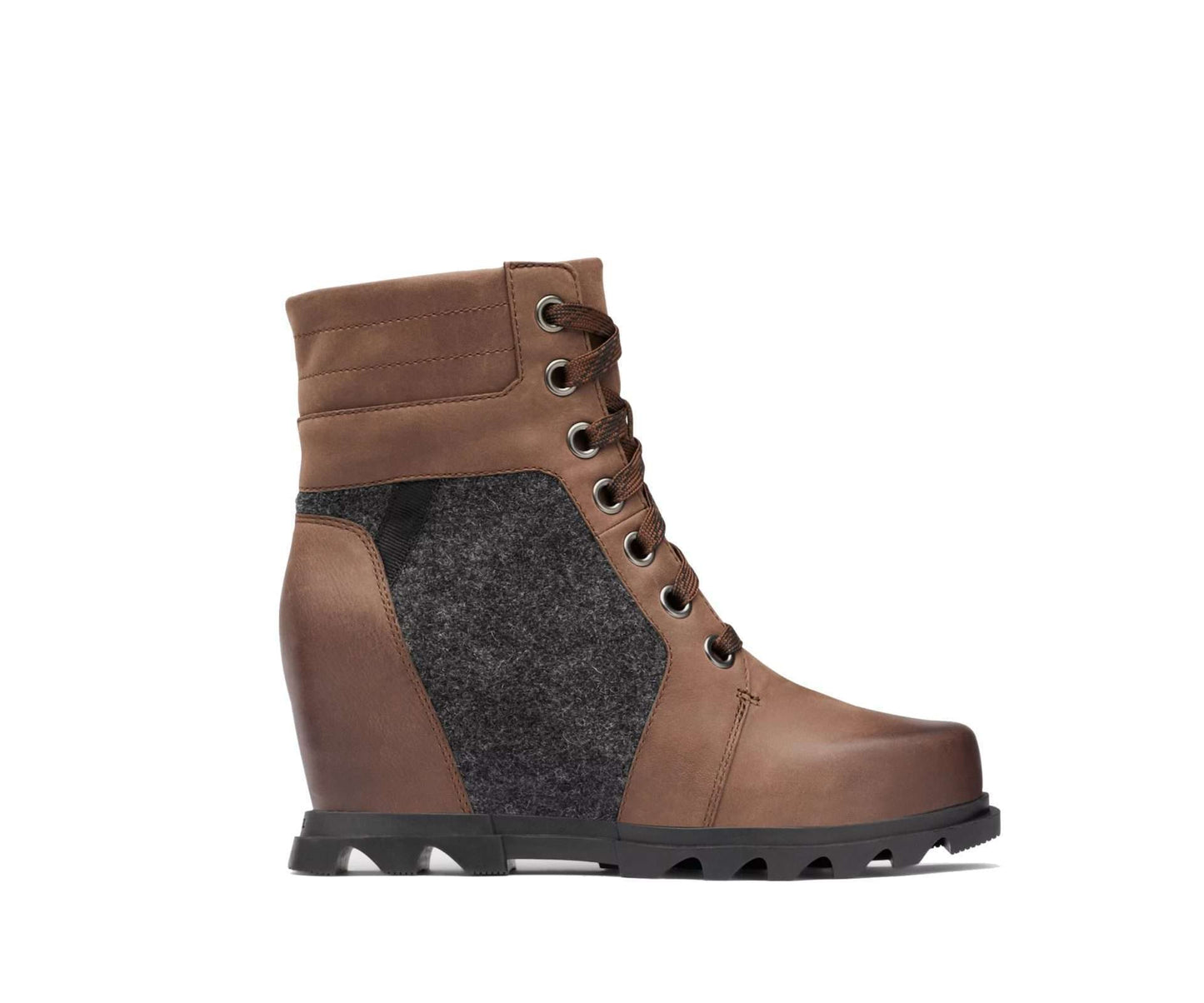 SOREL WOMEN'S JOAN OF ARCTIC  WEDGE III LEXIE BOOTIE- Tobacco  Black