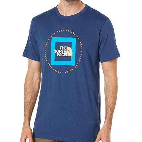 The North Face Men's GEO NSE T-Shirt - Shady Blue/Acoustic Blue