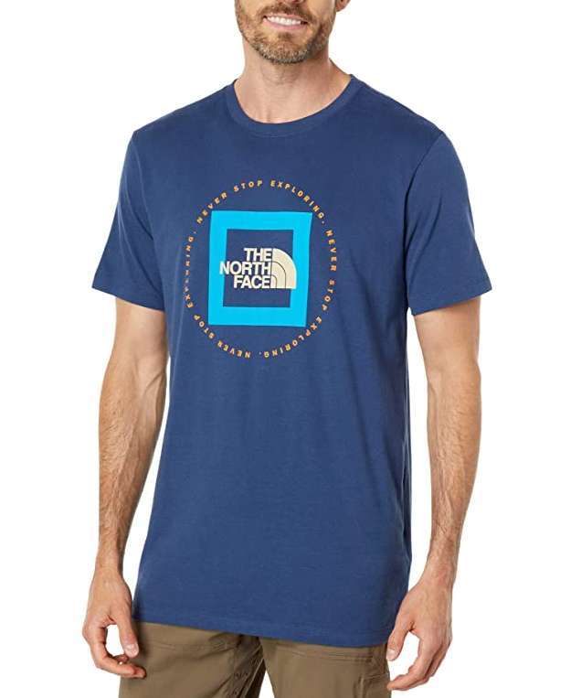 The North Face Men's GEO NSE T-Shirt - Shady Blue/Acoustic Blue