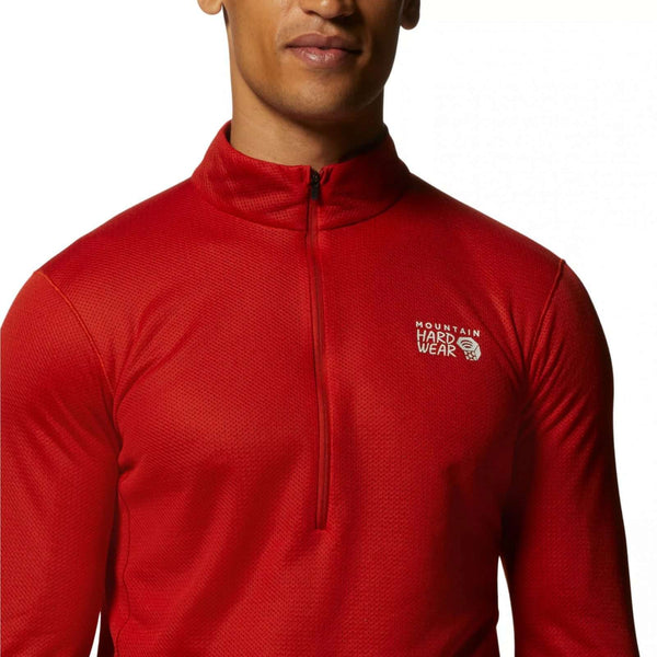 Mountain Hardwear Men's Airmesh 1/2 Zip Pullover - Desert Red