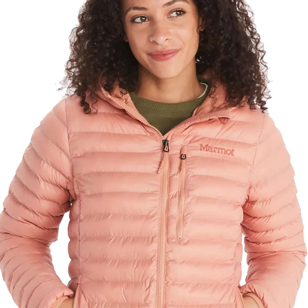 Marmot Women's Echo Featherless Long Jacket - Rose Gold Shiny