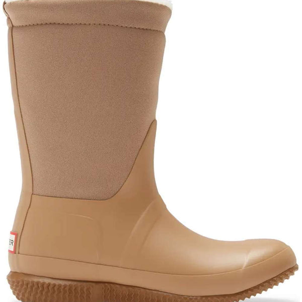 Hunter Women's Original Insulated Roll Top Sherpa Boots - Tawny/ White Willow