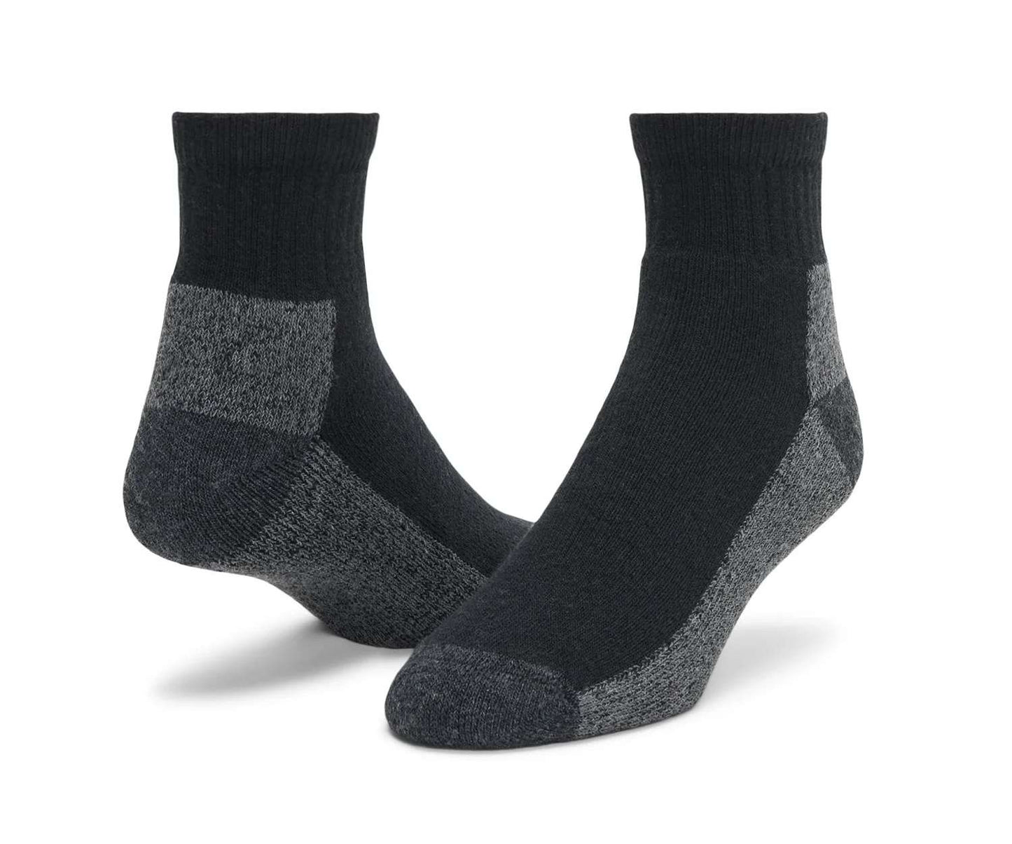 Wigwam At Work Quarter Crew Socks, 3 Pack- Black
