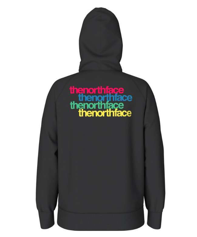 The North Face Women's Graphic Injection Hoodie - TNF Black/Brilliant Coral