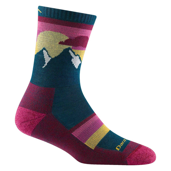 Darn Tough Women's Sunset Ledge Micro Crew Lightweight Hiking Socks - Dark Teal