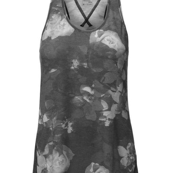 The North Face Women's Workout Racerback Tank BLACK BOTANICAL PRINT